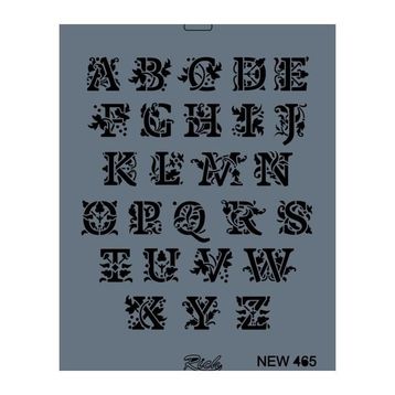 Rich New Seri N-465 35x25 cm Stencil