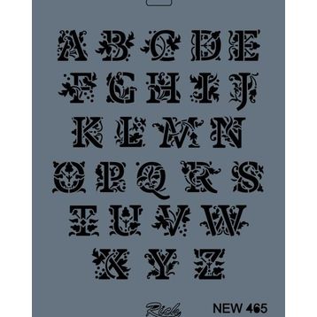 Rich New Seri N-465 35x25 cm Stencil