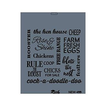 Rich New Seri N 499 35x25 cm Stencil