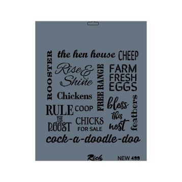 Rich New Seri N 499 35x25 cm Stencil