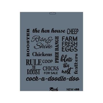 Rich New Seri N 499 35x25 cm Stencil