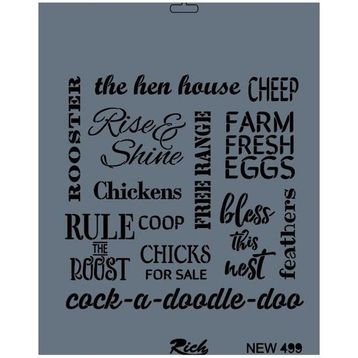 Rich New Seri N 499 35x25 cm Stencil