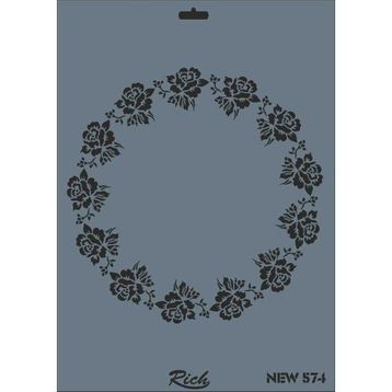 Rich New Seri N-574 35x25 cm Stencil
