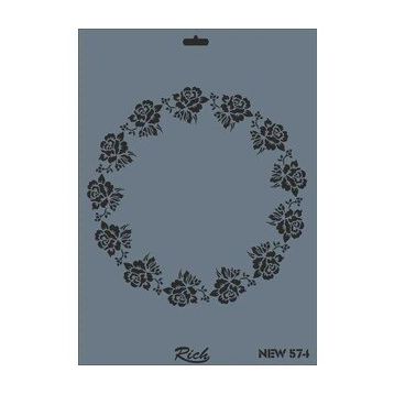 Rich New Seri N-574 35x25 cm Stencil