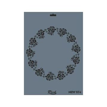 Rich New Seri N-574 35x25 cm Stencil