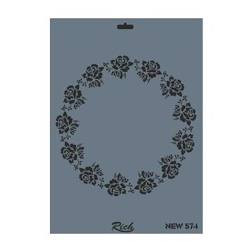 Rich New Seri N-574 35x25 cm Stencil
