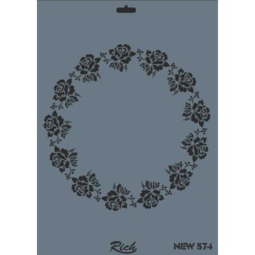 Rich New Seri N-574 35x25 cm Stencil
