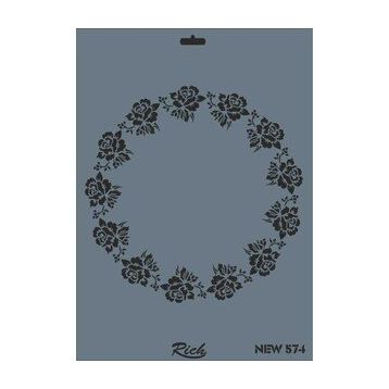 Rich New Seri N-574 35x25 cm Stencil