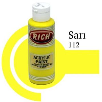 Rich No:112 Sarı 130ml Akrilik Boya