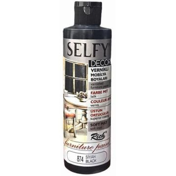 Rich Selfy Decor Siyah 240 cc Vernikli Boya