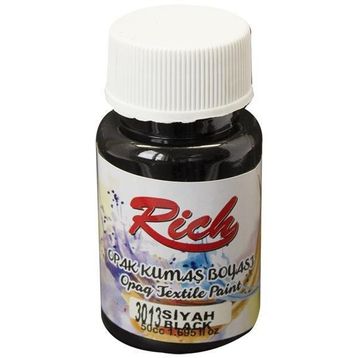 Rich Siyah 3013 Opak 50 cc Kumaş Boyası