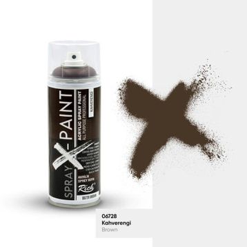 Rich Spray X-Paint 400 ml Kahverengi Akrilik Sprey Boya