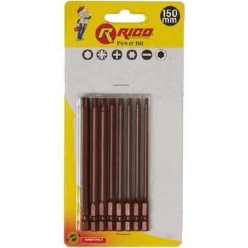 Rico 005-KK1124 150 mm 8 Parça Kaplamalı Torx Bits Seti
