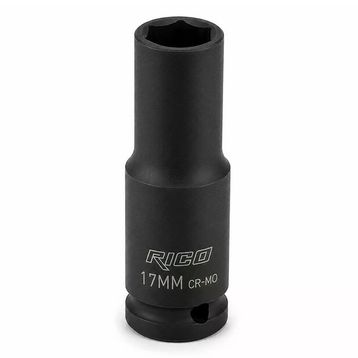 Rico 1/2 inç 6 Köşe 17 mm Uzun Derin Havalı Lokma
