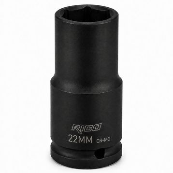 Rico 1/2 inç 6 Köşe 22 mm Uzun Derin Havalı Lokma