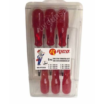 Rico Kraft 6 Parça Craft Şeffaf Kaliteli Torx Tornavida Seti
