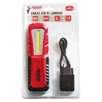 Rico Rc0028 420 Lümens Şarjlı Led El Feneri El Lambası