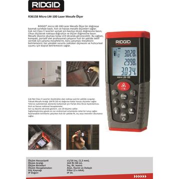 RIDGID Micro LM-100 Lazer Mesafe Ölçer