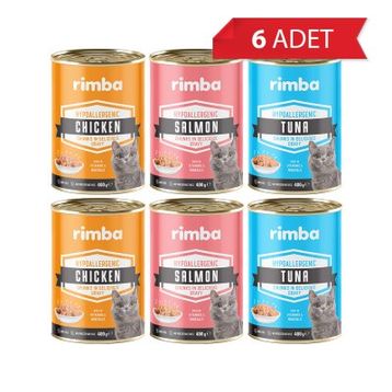 Rimba Sos İçinde Karışık Çeşitli 6x400 gr Kedi Konservesi
