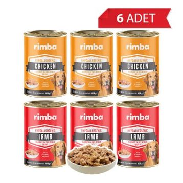 Rimba Sos İçinde Karışık Çeşitli 6x400 gr Köpek Konservesi