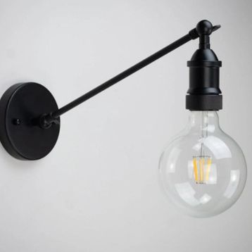 Riolight Mafsallı Siyah Aplik