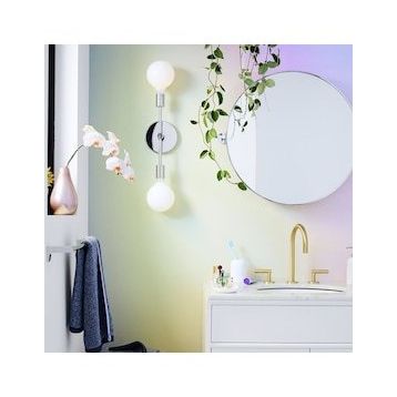 Riolight Retro İkili Krom Metal Duvar Aplik