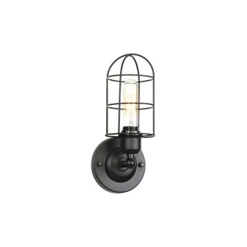 Riolight Retro Siyah Metal Kafes Aplik