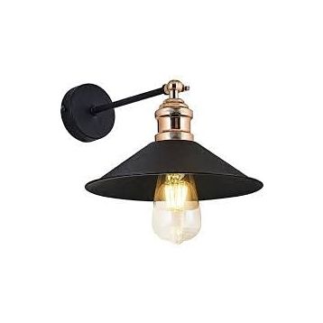 Riolight RIO000238 Siyah Mafsallı Çap 23 cm Aplik