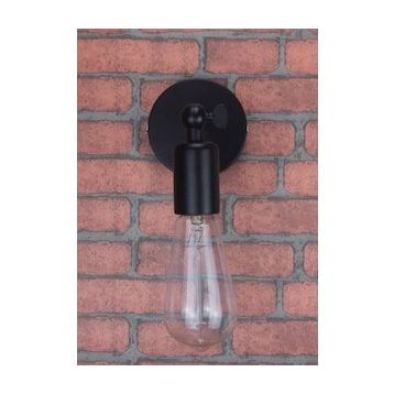 Riolight RIO000350 Mafsallı Hareketli Metal Siyah Aplik