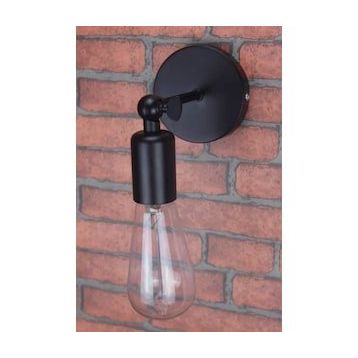 Riolight RIO000350 Mafsallı Hareketli Metal Siyah Aplik