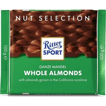 Ritter Sport 100 gr Bütün Bademli Sütlü Çikolata