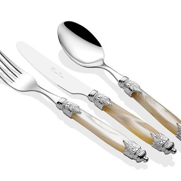 Rivadossi Sandro Arianna Chrome Krem 75 Parça Çatal Bıçak Seti