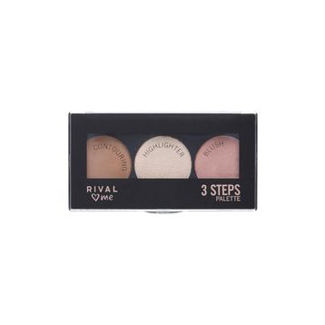 Rival Loves Me 3 Steps 10 gr Kontur Highlighter Blush 3 İn 1 Set