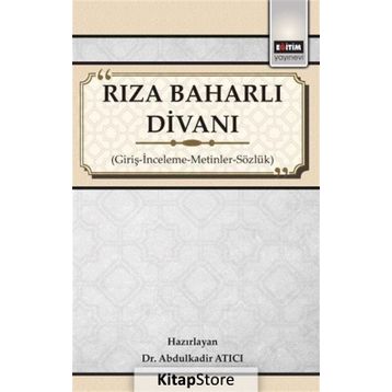 Rıza Baharlı Divanı - Abdulkadir Atıcı