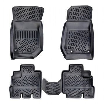 Rizline 3D Siyah Jeep Wrangler Rubicon 2017+ Paspas