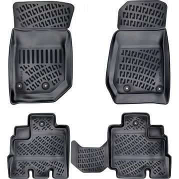 Rizline 3D Siyah Jeep Wrangler Rubicon 2017+ Paspas