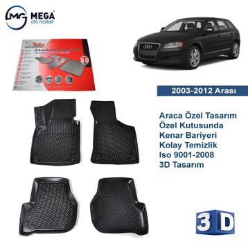 Rizline Audi A3 2003-2012 3D Havuzlu Paspas