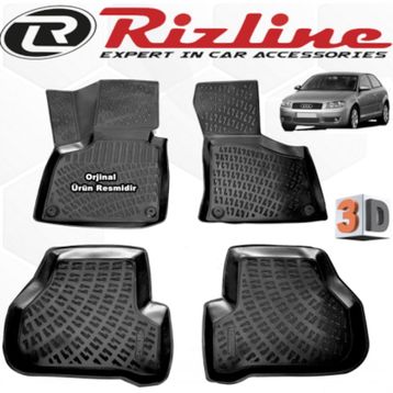 Rizline Audi A3 HB 2003 - 2012 Arası Siyah 3D Havuzlu Paspas