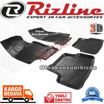 Rizline Audi A3 Hb 2013 2019 Siyah 3D Havuzlu Paspas