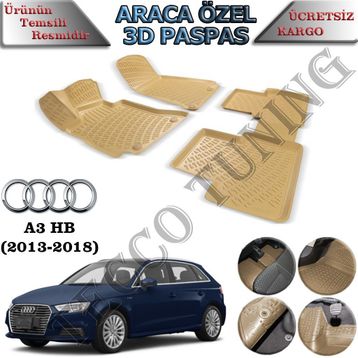 Rizline Audi A3 HB 3D Havuzlu Paspas
