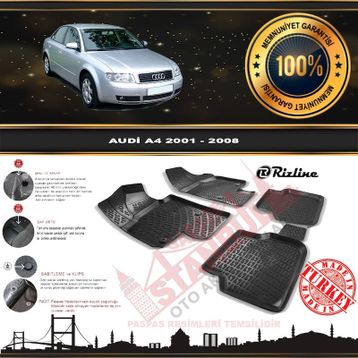 Rizline Audi A4 2001-2008 3D Havuzlu Paspas