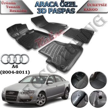 Rizline Audi A6 C6 2004-2011 3D Havuzlu Paspas
