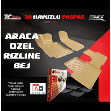 Rizline Audi A6 C6 2004-2011 3D Havuzlu Paspas