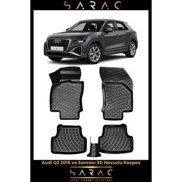 Rizline Audi Q2 2016+ 3D Havuzlu Paspas
