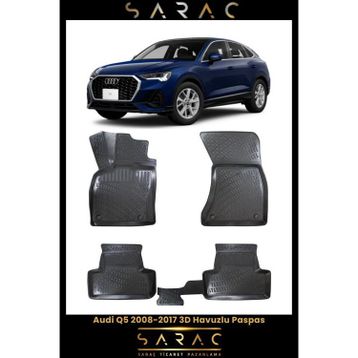 Rizline Audi Q5 2017 Model Eski Kasa 3D Havuzlu Paspas