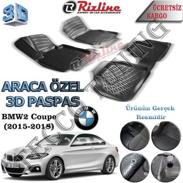 Rizline Bmw 2 Serisi Coupe 2015-2018 3D Havuzlu Paspas