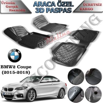 Rizline Bmw 2 Serisi Coupe 2015-2018 3D Havuzlu Paspas