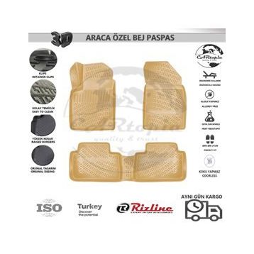 Rizline BMW 5 Seri F10 2009-2012 Bej 3D Paspas Bagaj Havuzu