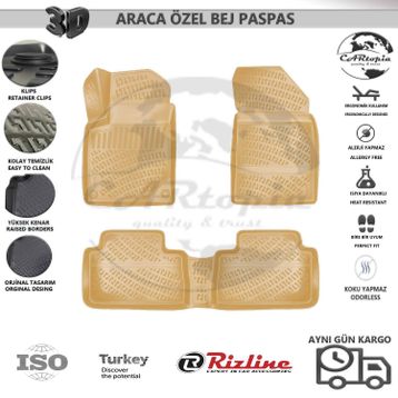 Rizline BMW 5 Seri F10 2009-2012 Bej 3D Paspas Bagaj Havuzu