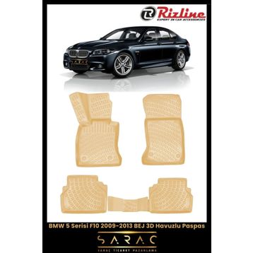 Rizline Bmw 5 Serisi F10 2011 Bej 3D Havuzlu Paspas